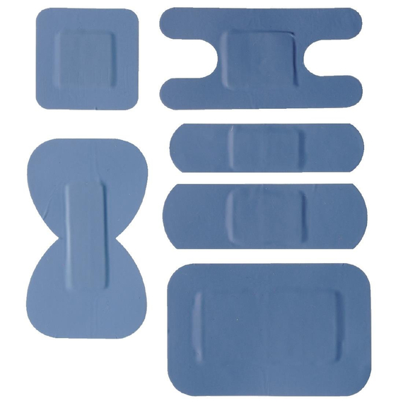 Blaue, gemischte Pflaster (100 Stück)
