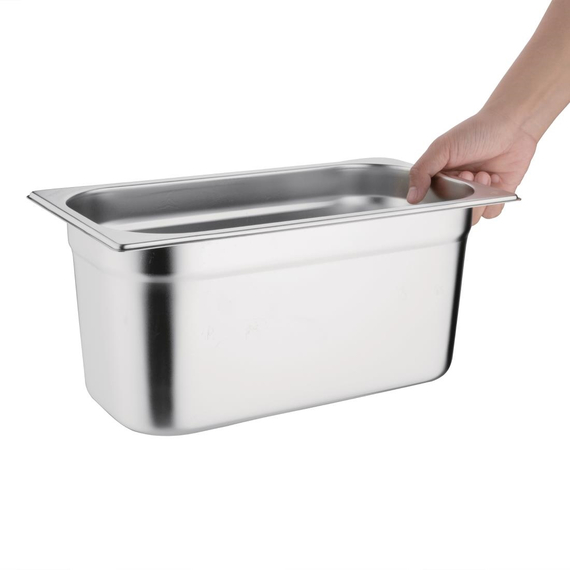 Vogue GN-Behälter Edelstahl 15cm GN1/3