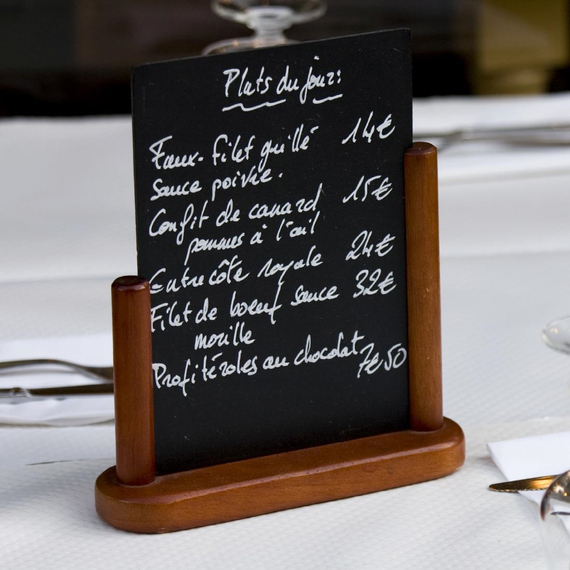 Securit Tischtafel Mahagoni A5
