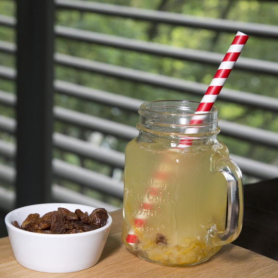Fiesta Compostable Smoothie-Trinkhalm Papier rot gestreift 21cm (250 Stück)
