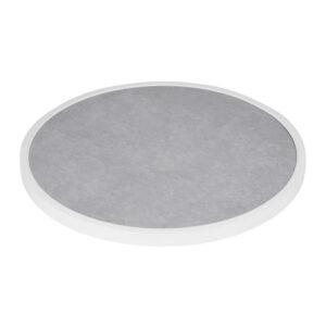 Runde Bolero-Tischplatte aus Fiberglas mit grauem Steineffekt, 580 mm