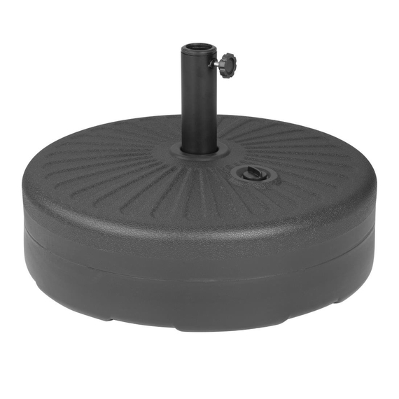 Bolero Sonnenschirmständer aus schwarzem Kunststoff, 40 l