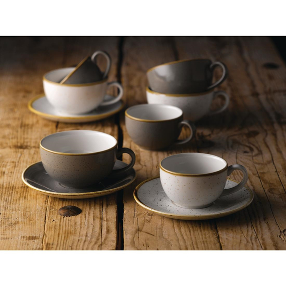 Churchill Stonecast Barley White Cappuccinotasse, 170 ml, (12 Stück)