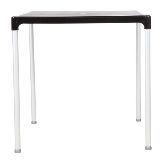 Bolero quadratischer Tisch Kunststoff schwarz 75cm