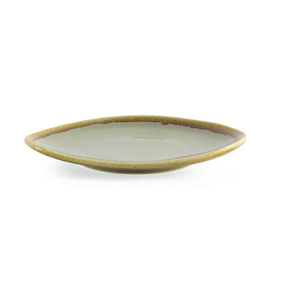 Olympia Kiln dreieckige Teller Moos 16,5cm (6 Stück)