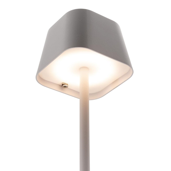 Securit Weiße dimmbare LED-Tischleuchte Georgina inkl. magnetischem Ladekabel