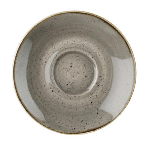 Churchill Stonecast, runde Cappuccino-Untertassen, Pfefferkorngrau, 158 mm, (12 Stück)