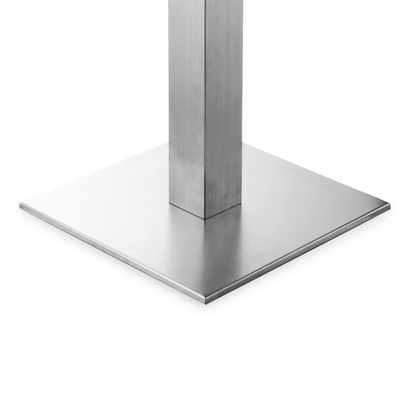 Bolero quadratischer Tischfuß Edelstahl 72cm hoch