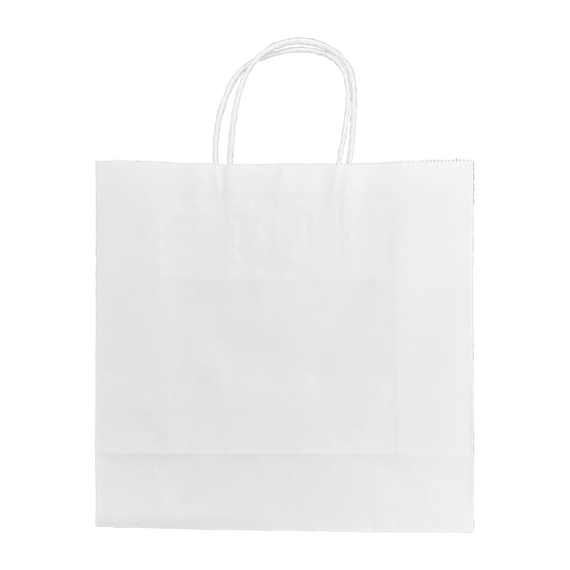 Fiesta Recycelbare Papiertüte mit Drehgriff Weiß - Klein (250 Stück)