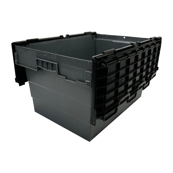 Vogue Kunststoff-Transportkiste mit Deckel, 600 x 400 x 320 mm