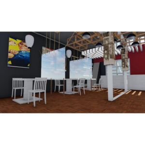 Recycelbare Trennwand 200x150cm transparenter PVC
