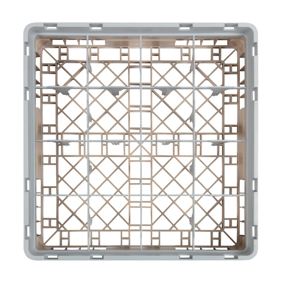Cambro Gläserspülkorb beige mit 16 Fächern max Glashöhe 9,2cm