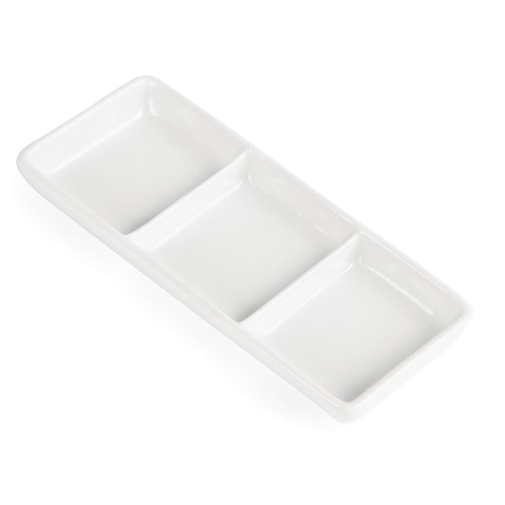 Olympia Whiteware dreifache Präsentierschalen (12 Stück)