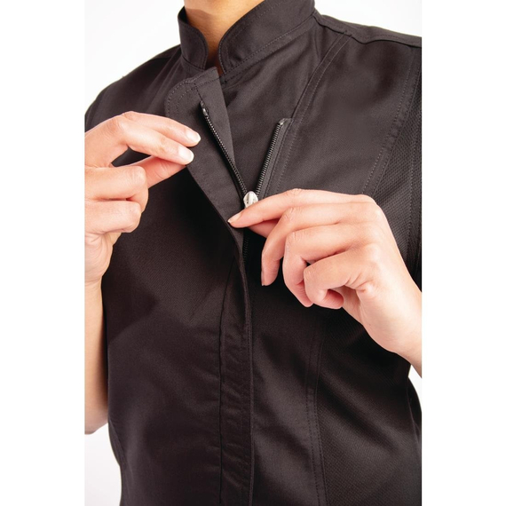 Chef Works Damen Springfield Zip Chefs Jacke Schwarz S