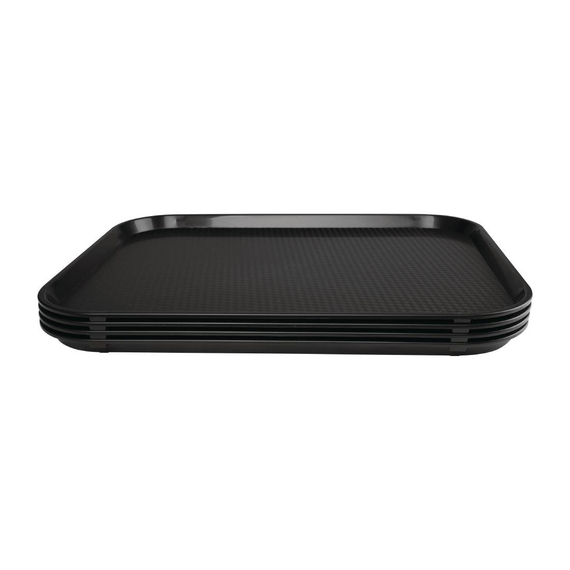 Olympia Kristallon Polypropylen-Schnellserviertablett Schwarz Groß 450mm