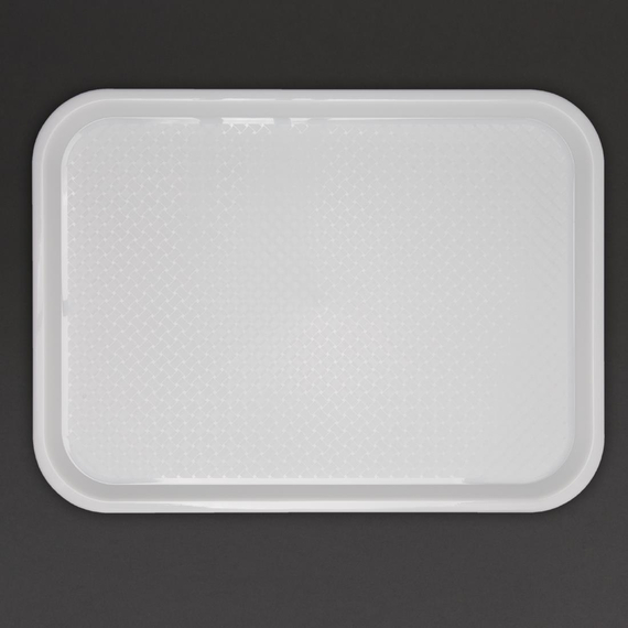 Olympia Kristallon Polypropylen Fast Food Tablett Weiß Klein 345mm
