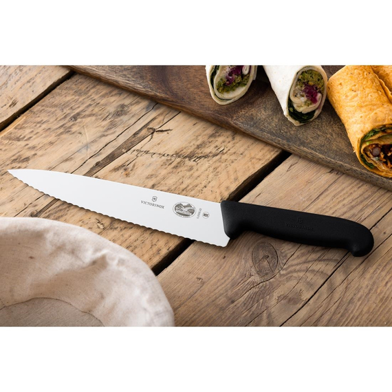 Victorinox Fibrox Officemesser Wellenschliff 22cm