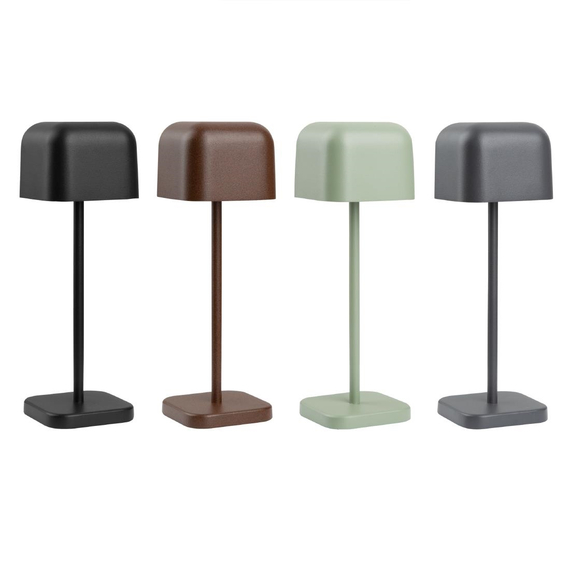 Olympia Lucca Tischlampe Quadratkuppel Salbei 200mm