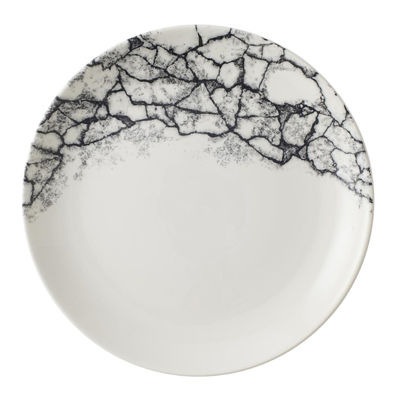 Churchill Kintsugi Accents Quartz Black Evolve Coupe-Teller, 220 mm, (12 Stück)