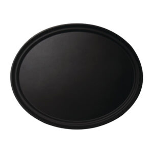 Cambro Camtread ovales Tablett schwarz 60 x 73 cm