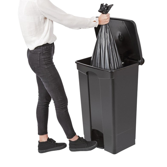 Jantex Küchenpedaleimer schwarz 87L