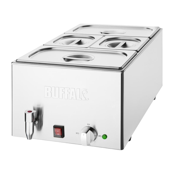 Buffalo Bain Marie mit Ablasshahn und Schalen