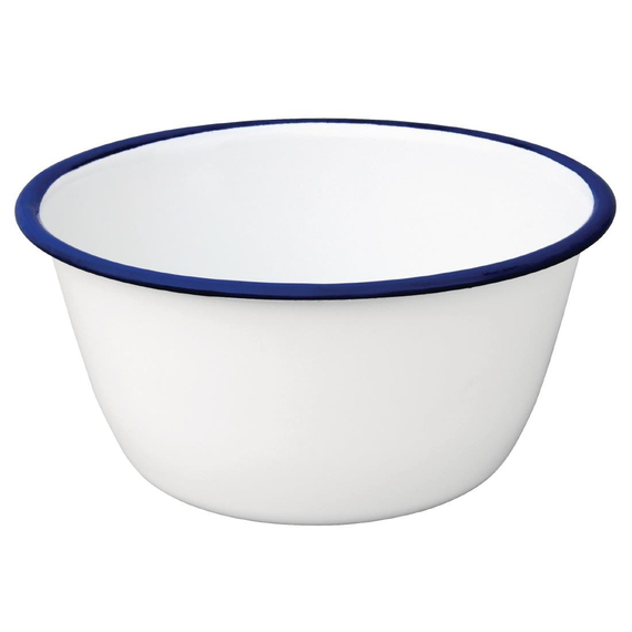 Olympia emaillierte Dessertschalen weiß-blau 7,5cm (6 Stück)