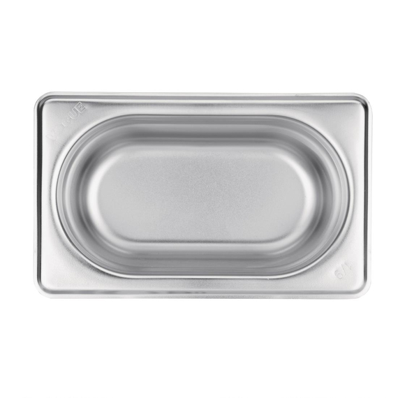Vogue GN-Behälter Edelstahl 10cm GN1/9