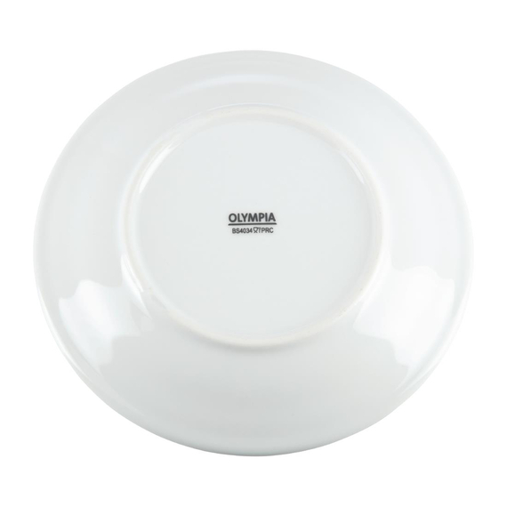 Olympia Whiteware Teller mit breitem Rand 16,5cm (12 Stück)