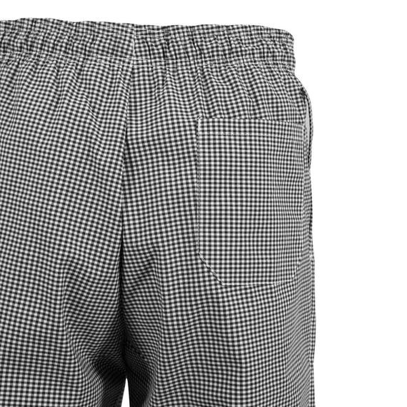 Chef Works Unisex Kochhose Easyfit schwarz weiß kleinkariert XS