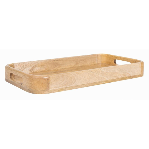 Olympia Mango Wood Rechteckiges Tablett Tief Mit Rand 430x230mm