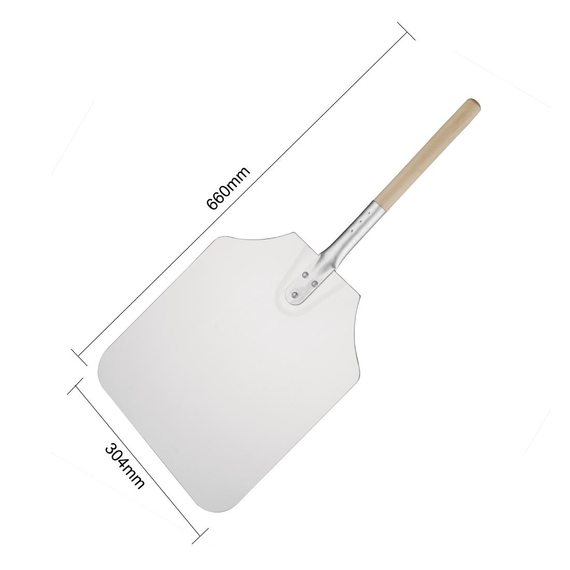 Vogue Pizzaschaufel aus Aluminium mit Holzgriff 30x35cm