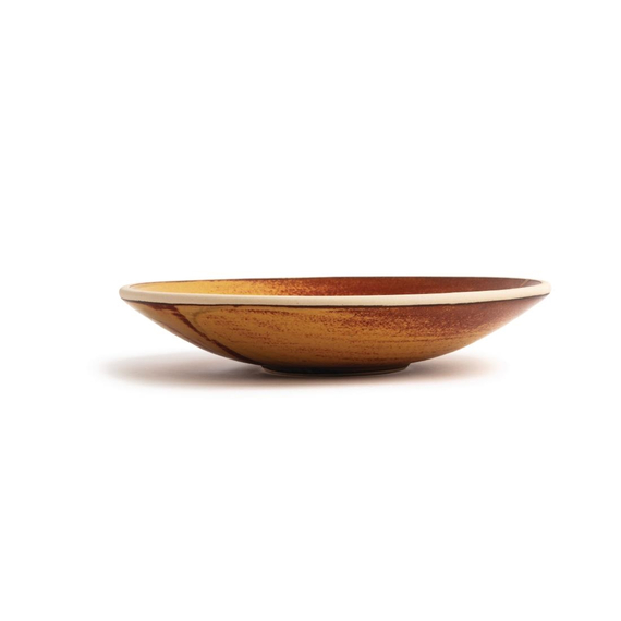 Olympia Canvas flache konische Schale Sienna Rust 200mm (6 Stück)