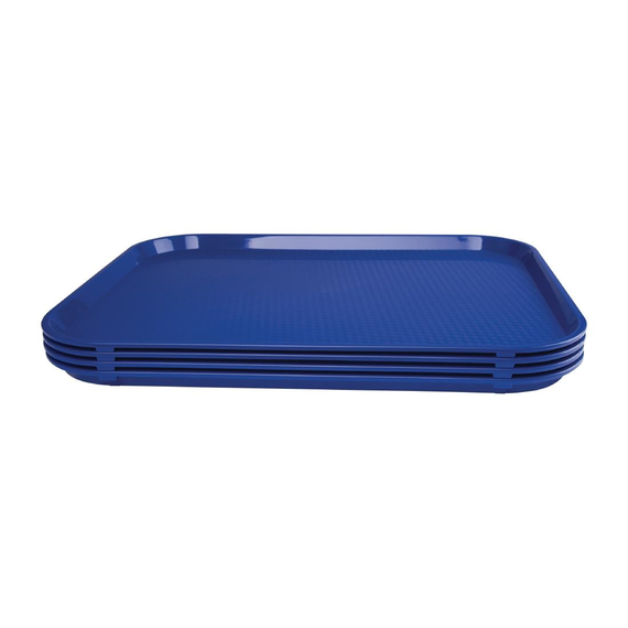 Olympia Kristallon Polypropylen Fast Food Tablett Blau Groß 450mm