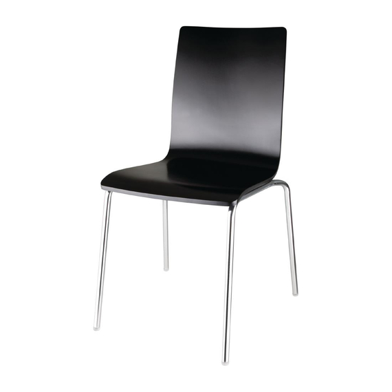 Bolero Esszimmerstühle Buchenfurnier schwarz (4 Stück)