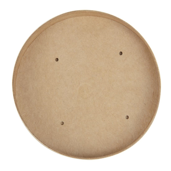Colpac Recycelbar Kraft Mikrowellen Suppenbecher Deckel 450ml (500 Stück)