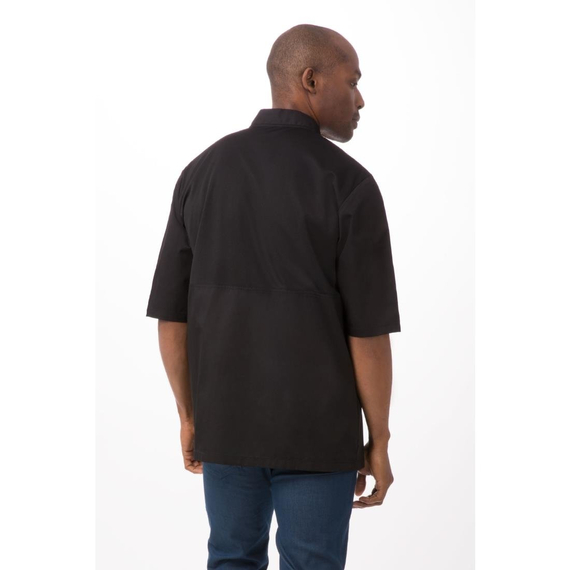 Chefs Works Montreal Cool Vent Unisex Kurzarm-Kochjacke Schwarz L