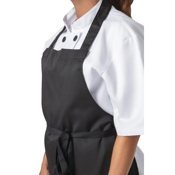 Nisbets Essentials Latzschürze Polybaumwolle schwarz (2 Stück)