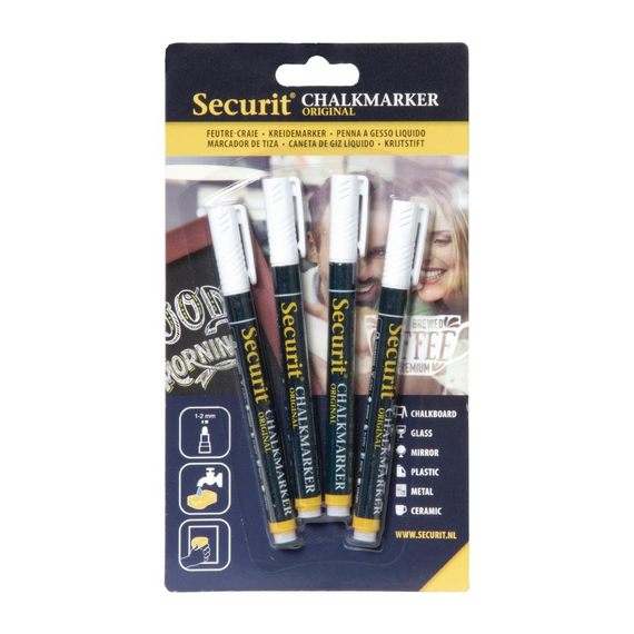 Securit Kreidestifte 2mm weiß (4 Stück)