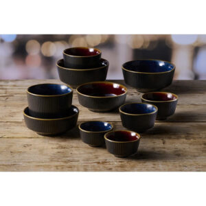 Churchill Nourish Tokyo Black Kochi Flache Schüssel 50 x 115 mm (12 Stück)