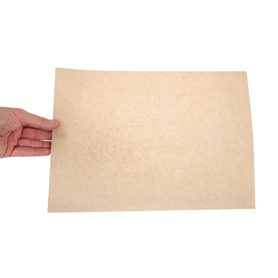 Vegware Kompostierbares Pergamentpapier ungebleicht 38 x 27,5cm (500 Stück)