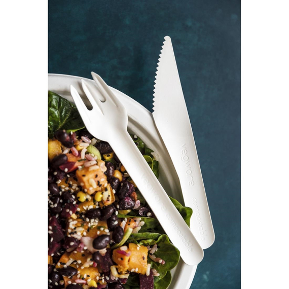 Vegware Kompostierbare Papiergabel (1000 Stück)
