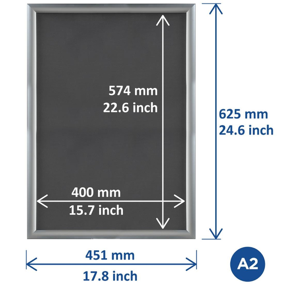 Europel Klapprahmen A2 25mm silber
