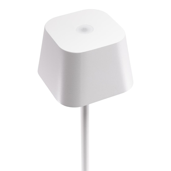 Securit Weiße dimmbare LED-Tischleuchte Georgina inkl. magnetischem Ladekabel