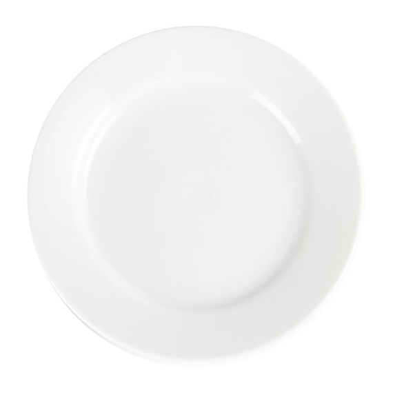 Olympia Whiteware Teller mit breitem Rand 16,5cm (12 Stück)