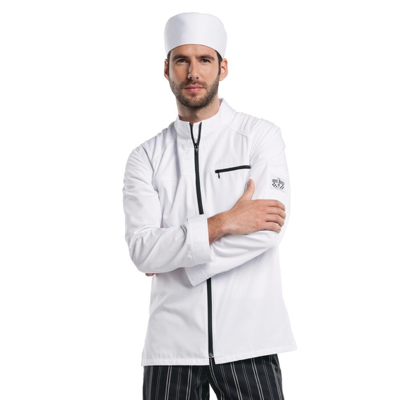 Chaud Devant Modena Kochjacke lange Ärmel weiß S