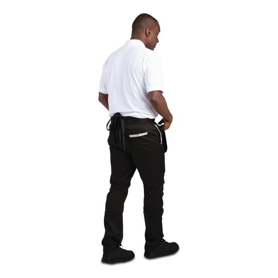 Whites Unisex Kellnerschürze mit Tasche schwarz