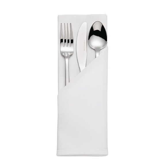 Mitre Luxury Satin Band Servietten weiß 55cm (10 Stück)