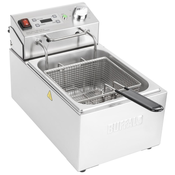 Buffalo Einzel-Elektrofritteuse mit Timer 5Ltr