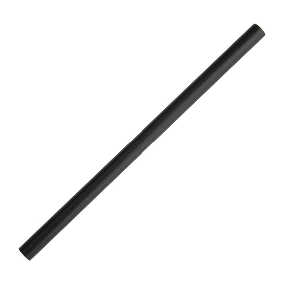 Fiesta Compostable Smoothie-Trinkhalm Papier schwarz 21cm (250 Stück)